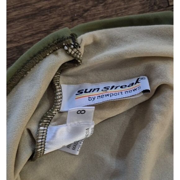 Sun Streak Haulter Rhinestoned One-piece Swimsuit Bathingsuit Women's Size 8 - Picture 4 of 4